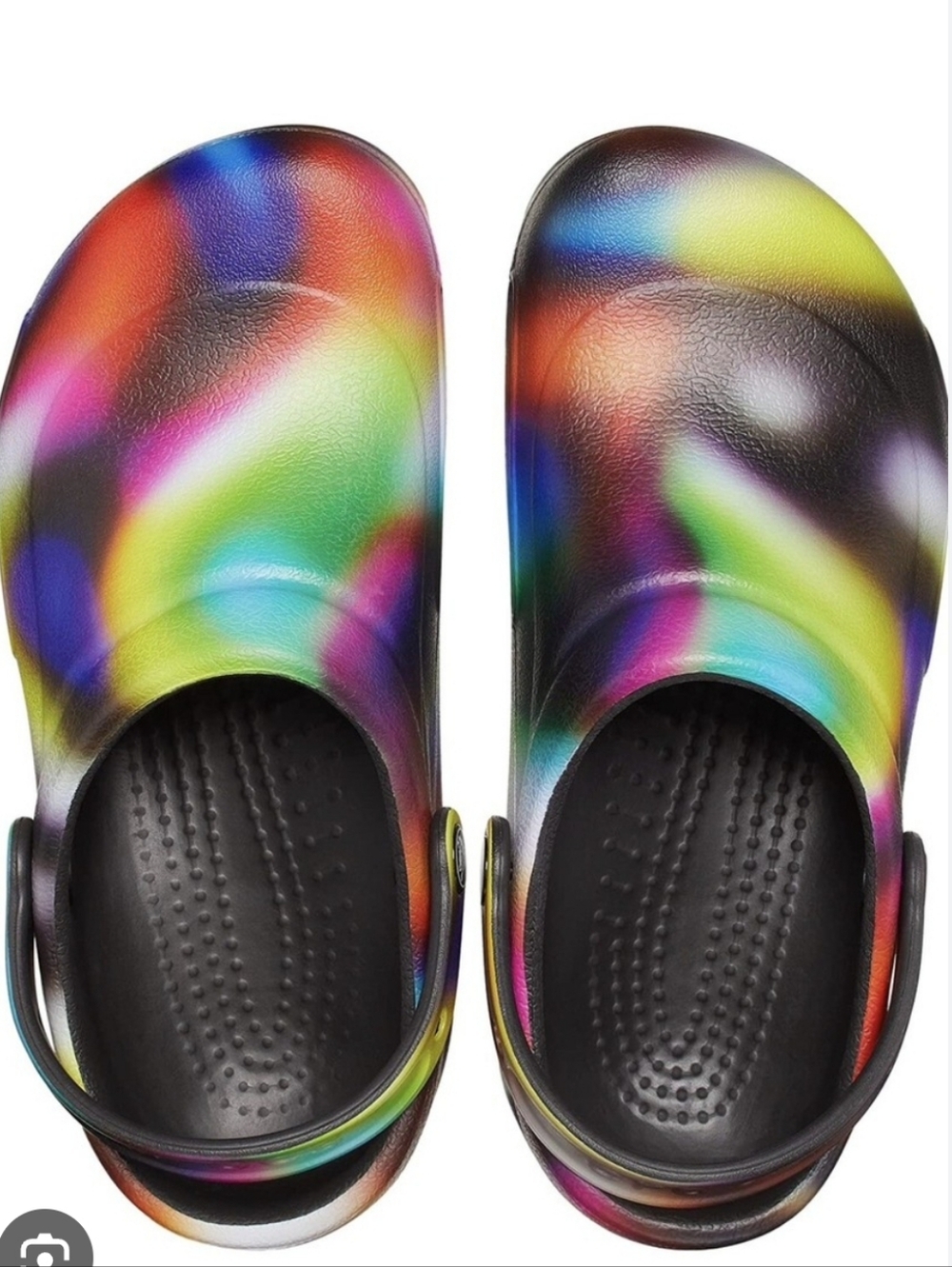 Crocs Classic Distressed Graphic Clog. Bold multicolor graffiti design Size 10